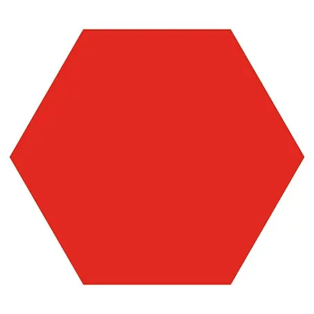 Feinsteinzeugfliese Hexagon Basic Red