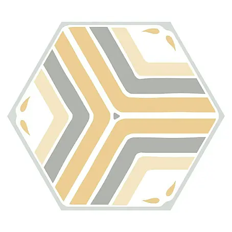 Feinsteinzeugfliese Hexagon Jasmine Yellow