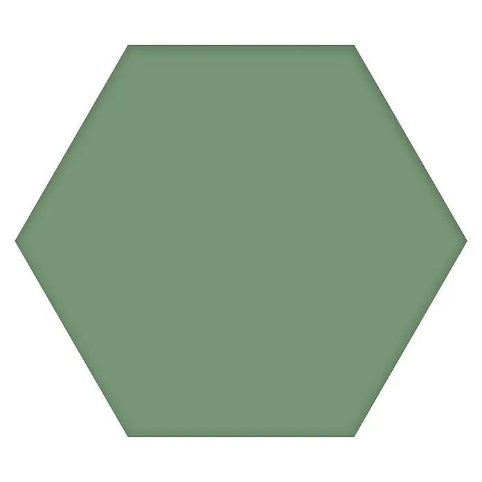 Feinsteinzeugfliese Hexagon Basic Forest - 22 x 25 cm, Grün, Matt - Draufsicht