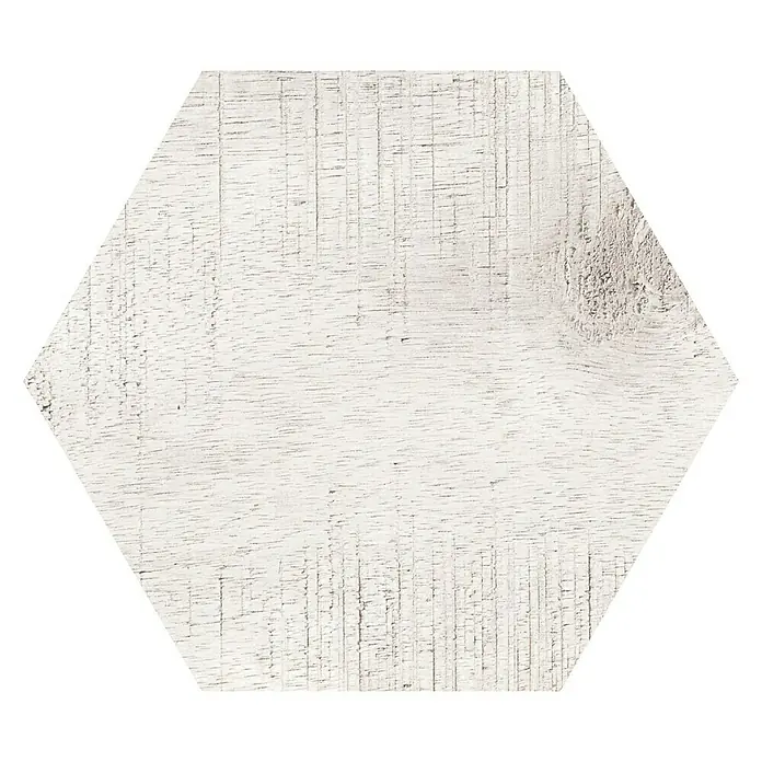 Feinsteinzeugfliese Hexagon Sawnwood Grey - 22 x 25 cm, Grau, Matt - Draufsicht