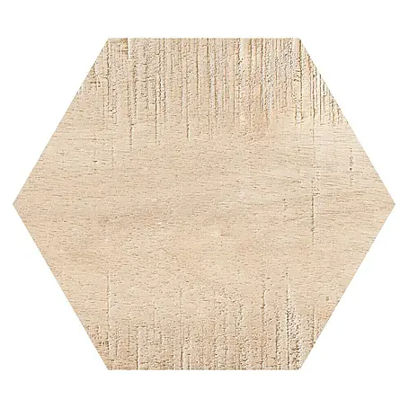 Feinsteinzeugfliese Hexagon Sawnwood Beige