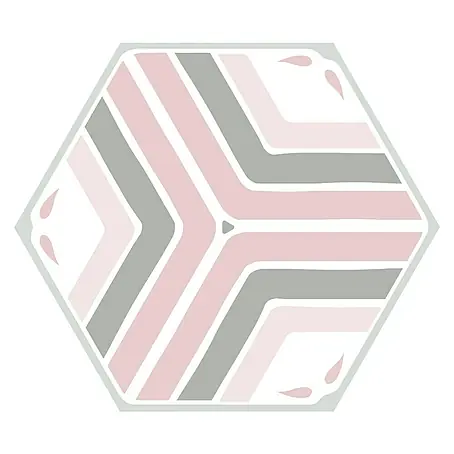 Feinsteinzeugfliese Hexagon Jasmine Pink