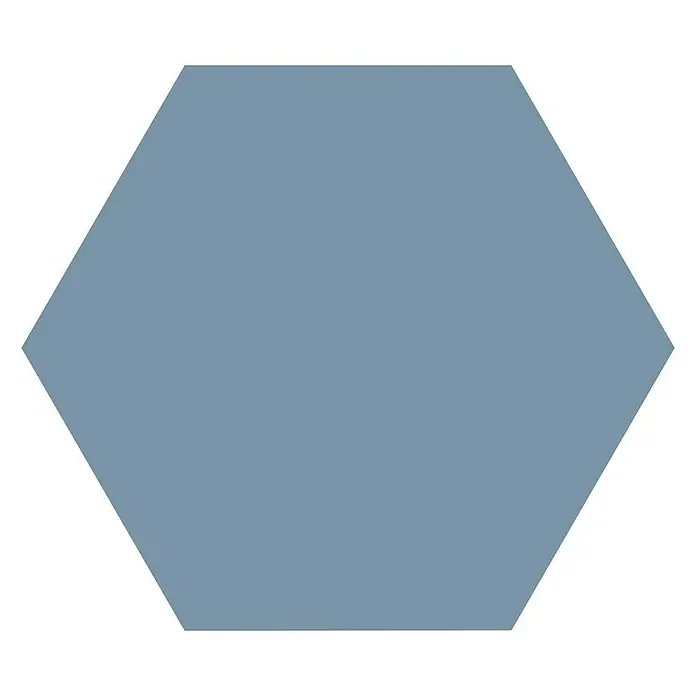 Feinsteinzeugfliese Hexagon Basic Ducados - 22 x 25 cm, Dunkelblau, Matt - Draufsicht