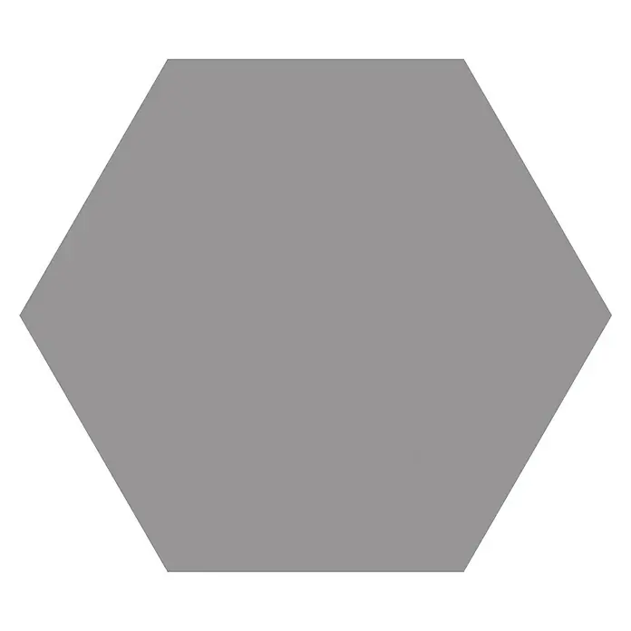 Feinsteinzeugfliese Hexagon Basic Grey - 22 x 25 cm, Grau, Matt - Draufsicht