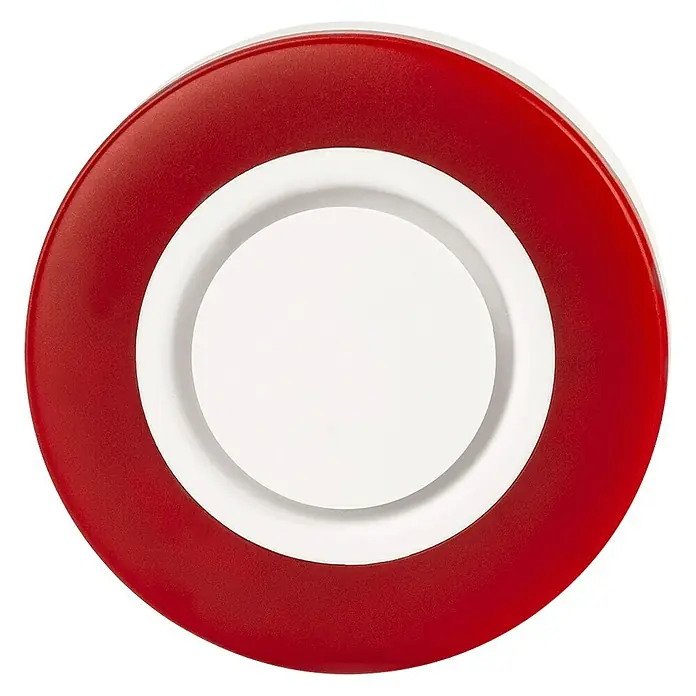 Essentials Alarmsirene - Netzbetrieben, Ø x H: 8 x 3,2 cm, Alarmsignal: 95 dB - Draufsicht