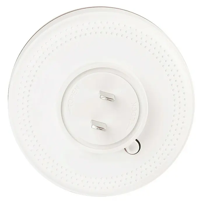 Essentials Alarmsirene - Netzbetrieben, Ø x H: 8 x 3,2 cm, Alarmsignal: 95 dB - Rückansicht