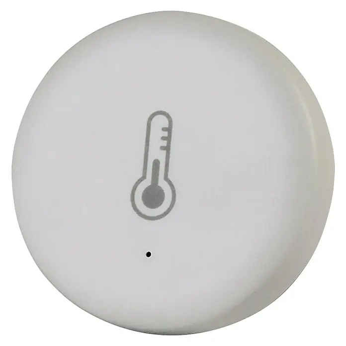Essentials Temperatursensor - Batteriebetrieben, Weiß, 84 x 81 x 14,5 mm - Vorderansicht