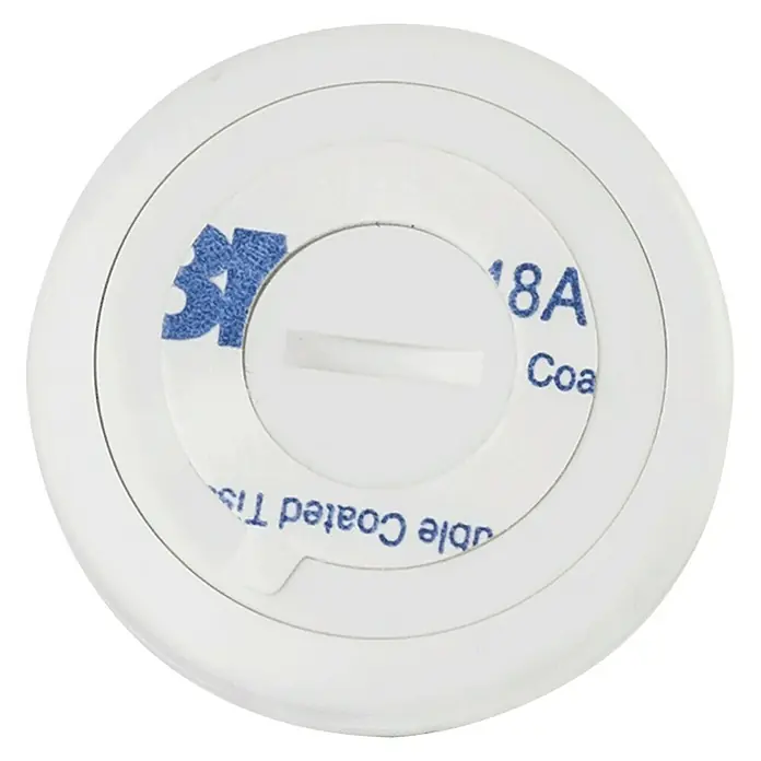 Essentials Temperatursensor - Batteriebetrieben, Weiß, 84 x 81 x 14,5 mm - Rückansicht