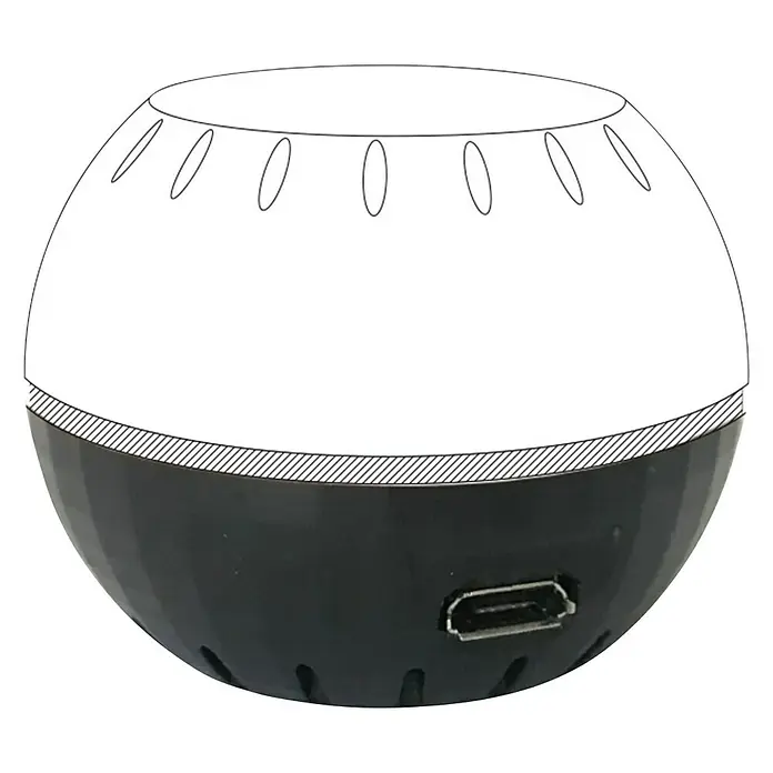 Shelly USB-Adapter H&T - Schwarz, Durchmesser: 4,5 cm - Vorderansicht