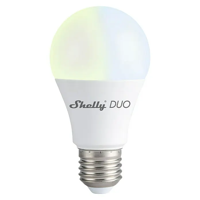 Shelly LED-Leuchtmittel Duo E27 - E27, 9 W, 800 lm, Einstellbare Farbtemperatur - Vorderansicht