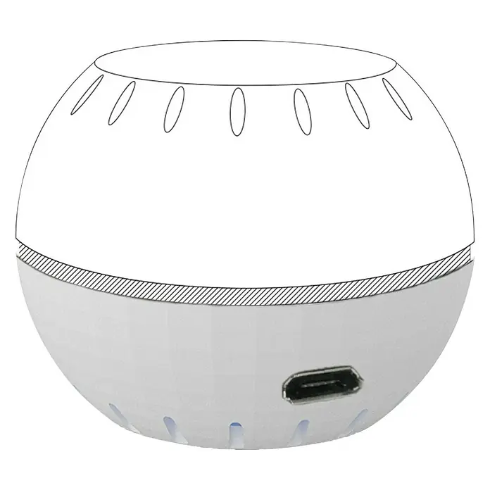 Shelly USB-Adapter H&T - Weiß, Durchmesser: 4,5 cm - Vorderansicht