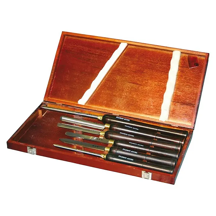 Holzmann Drehmeißel-Set H6TLG - Schaftart: Zylindrisch, 7 -tlg. - Diagonale Ansicht