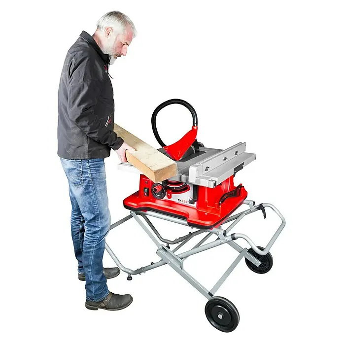 Holzmann Tischkreissäge TK255 - 1.800 W, Durchmesser Sägeblatt: 254 mm, Drehzahl: 4.800 U/min - Diagonale Ansicht