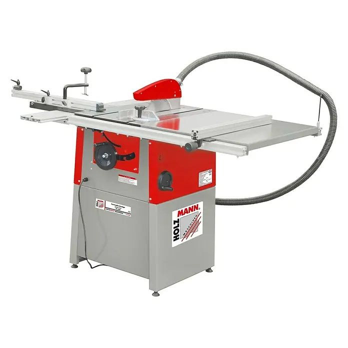 Holzmann Tischkreissäge TS250 - 3.100 W, Durchmesser Sägeblatt: 254 mm, Drehzahl: 4.000 U/min - Diagonale Ansicht