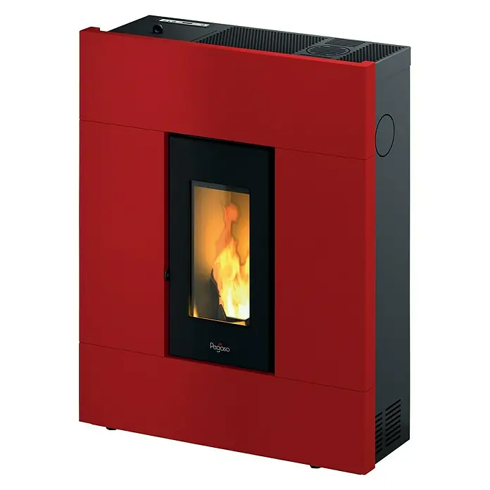 Estufa de pellets Pasillo 8 EcoDesign - 2,7 kW - 7 kW, Volumen de calefacción: 200 m³, Burdeos - Vista angular