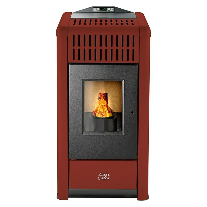 Last Calor Estufa de pellets canalizable Megan - 10 kW, Burdeos - Vista frontal