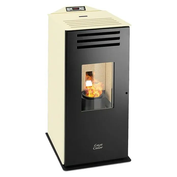 Last Calor Estufa de pellets Anna - 7,1 kW, Crema/negro - Vista angular