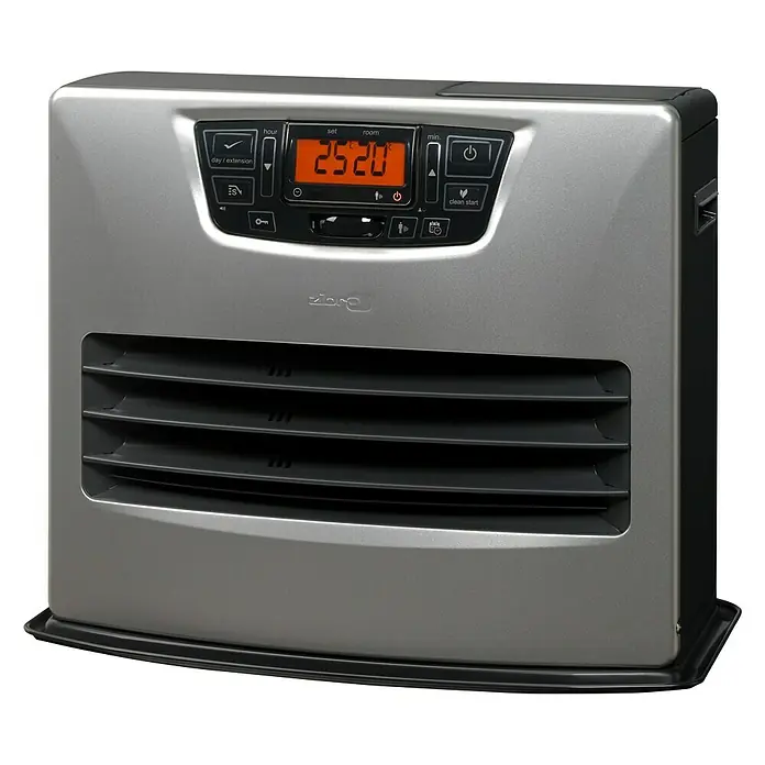 Toyotomi Estufa de parafina Zibro LC 150 - 1,45 - 4,85 kW, 7,6 l, Plata/Negro - Vista angular