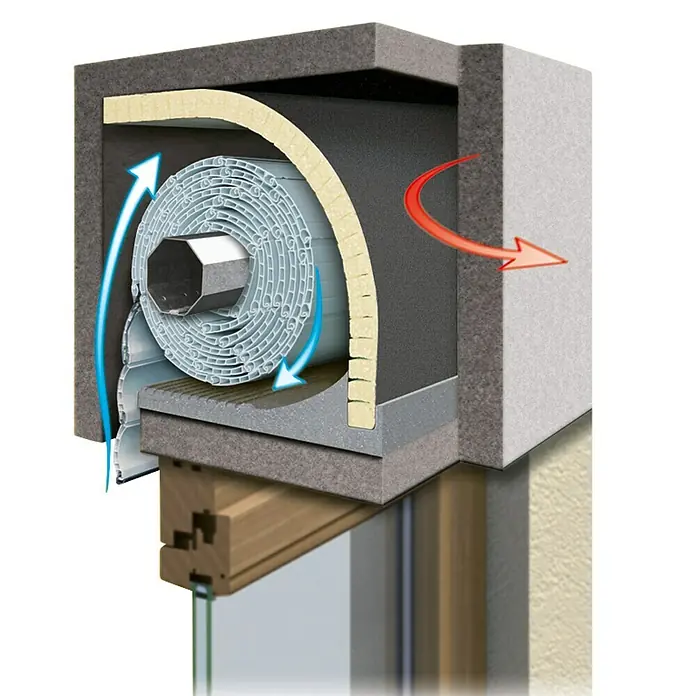 Schellenberg Rollodrive Aislamiento de cajón de persiana - L x An x Al: 50 cm x 100 cm x 13 mm, 2 ud. - Primer plano