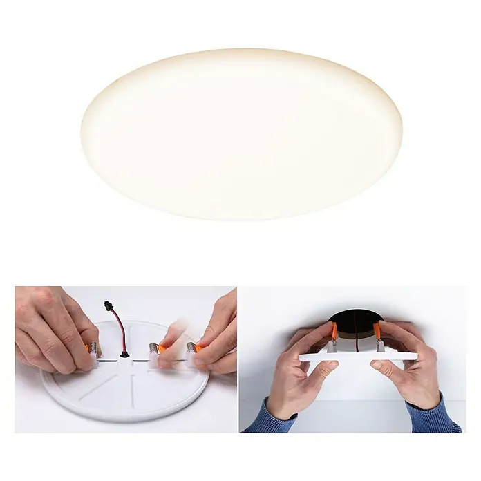 Paulmann LED-Panel rund Veluna VariFit - 21 W, Ø x H: 21,5 x 3,1 cm, Satin, Warmweiß - Anwendungsbeispiel
