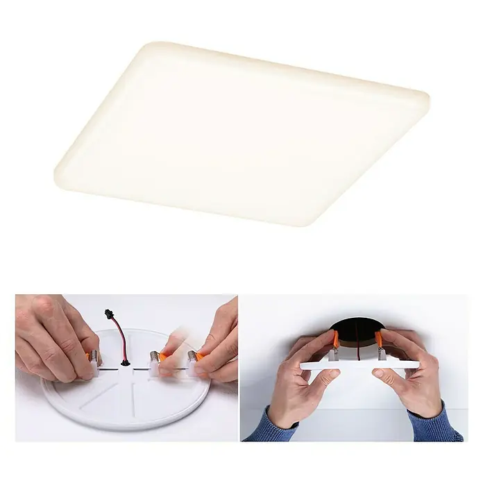 Paulmann LED-Panel Veluna VariFit - 17 W, L x B x H: 18,5 x 18,5 x 3,1 cm, Satin, Warmweiß - Anwendungsbeispiel
