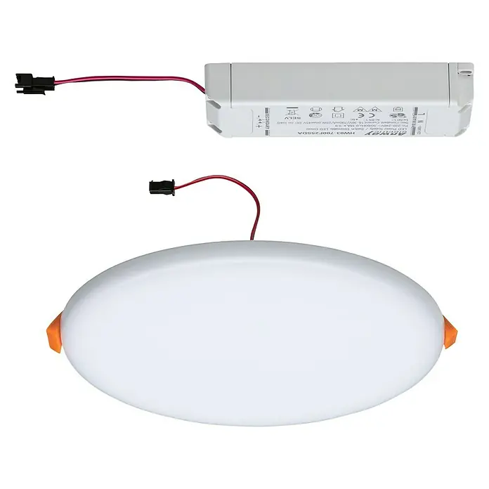 Paulmann LED-Panel rund Veluna VariFit - 17 W, Ø x H: 18,5 x 3,1 cm, Satin, Warmweiß, Dimmbar - Diagonale Ansicht