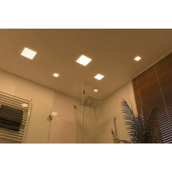 Paulmann LED-Panel Veluna VariFit - 4,5 W, L x B x H: 7,5 x 7,5 x 3,1 cm, Satin, Warmweiß, 3.000 K - Stimmungsaufnahme