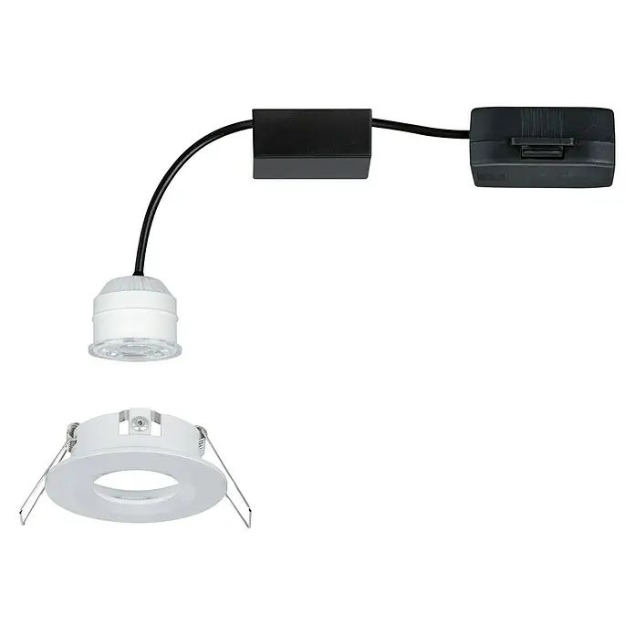 Paulmann LED-Einbauleuchte rund Nova Mini - 4 W, Weiß, Warmweiß, Leuchtenkopf beweglich - Linke Seitenansicht