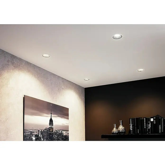 Paulmann LED-Einbauleuchte Cole - 6,5 W, Weiß/Schwarz, Warmweiß - Stimmungsaufnahme
