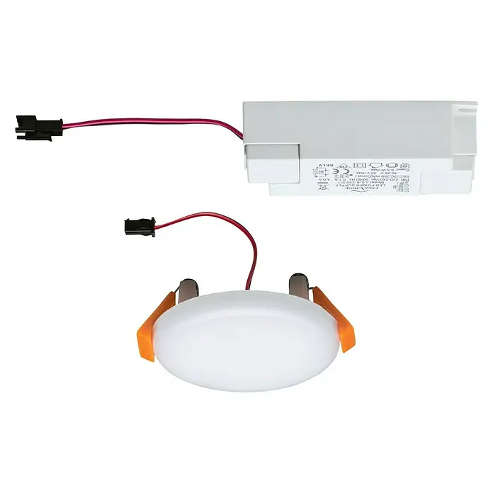 Paulmann Okrugla ploča s LED svjetlom Veluna VariFit - 6 W, Ø x V: 7,5 x 3,1 cm, Satin, Topla bijela - Dijagonalni pogled