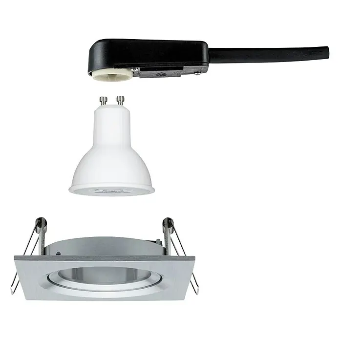 Paulmann LED-Einbauleuchte Nova - 6,5 W, Aluminium, Warmweiß, 1 Stk. - Diagonale Ansicht