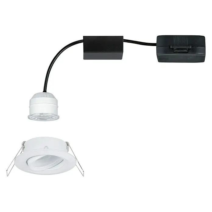 Paulmann LED-Einbauleuchte rund Nova Mini - 4 W, Weiß, Warmweiß - Linke Seitenansicht