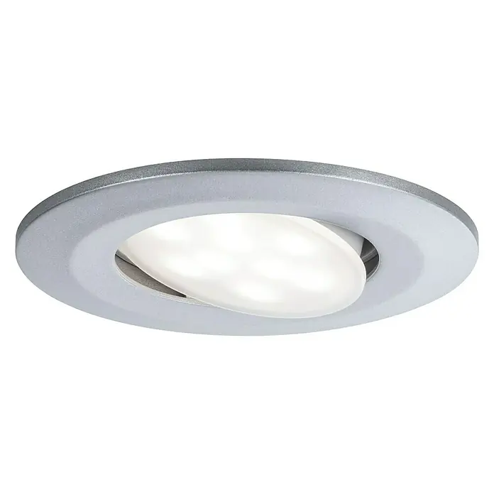 Paulmann LED-Einbauleuchte Calla - Neutralweiß, 10 Stk., IP65, Durchmesser: 9 cm, Grau - Ansicht von unten