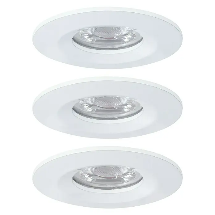 Paulmann LED-Einbauleuchten-Set Nova Mini - 12 W, Weiß, 3 Stk., Warmweiß - Ansicht von unten