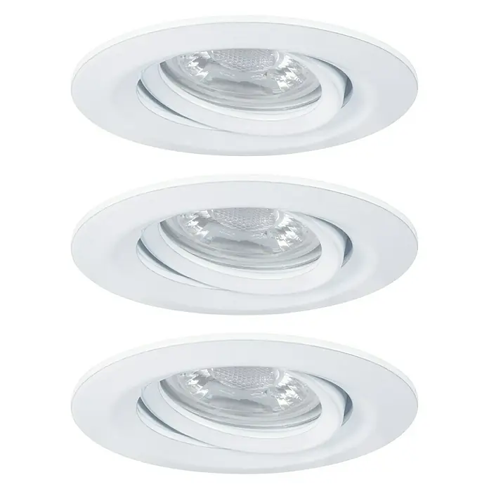 Paulmann LED-Einbauleuchten-Set Nova Mini - 12 W, Weiß, Warmweiß - Ansicht von unten