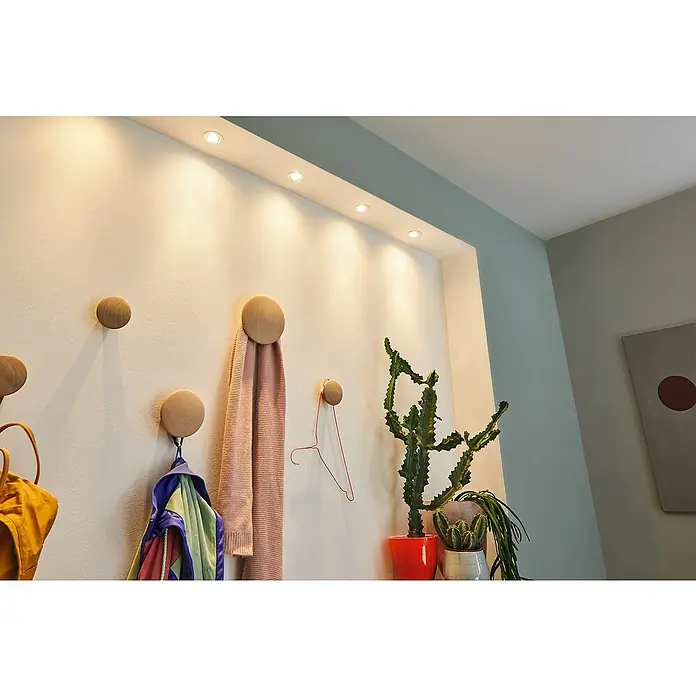 Paulmann LED-Einbauleuchte rund Nova Mini - 4 W, Aluminium, Warmweiß - Stimmungsaufnahme