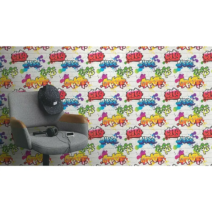 Rasch Kids & Teens III Papiertapete - Bunt, Grafisch, 10,05 x 0,53 m - Stimmungsaufnahme