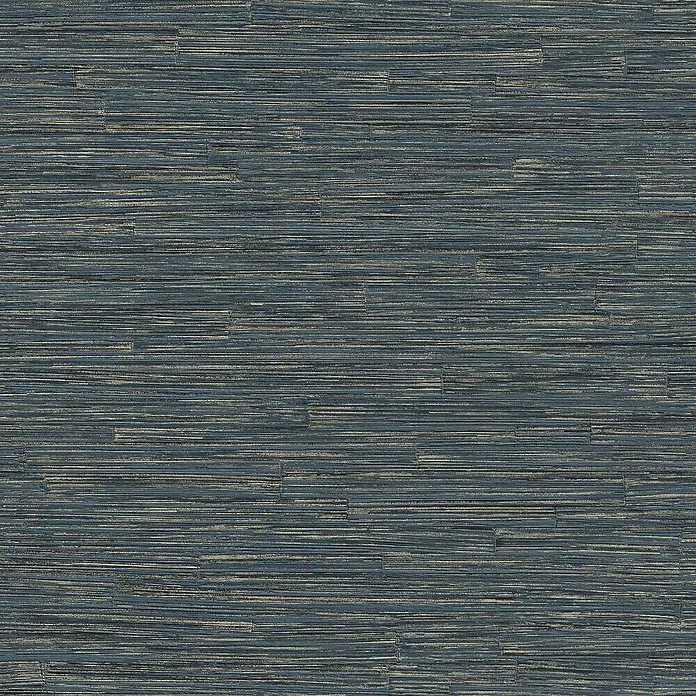 Rasch Highlands Vliestapete Bambus - Blau, Holzoptik, 10,05 x 0,53 m - Detailaufnahme