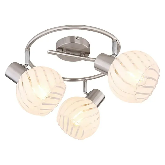 Globo Deckenstrahler Willy - 120 W, L x B x H: 28 x 28 x 19 cm, E27 - Diagonale Ansicht