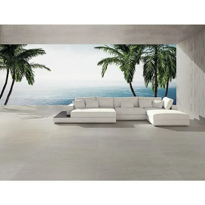 BHS Showroom Pavimento porcelánico Core - 60 x 120 cm, Gris, Rectificado, Efecto cemento - Foto ambiente