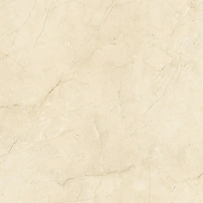 BHS Showroom Pavimento porcelánico Marfil - 60 x 60 cm, Crema, Rectificado, Marmolado - Primer plano