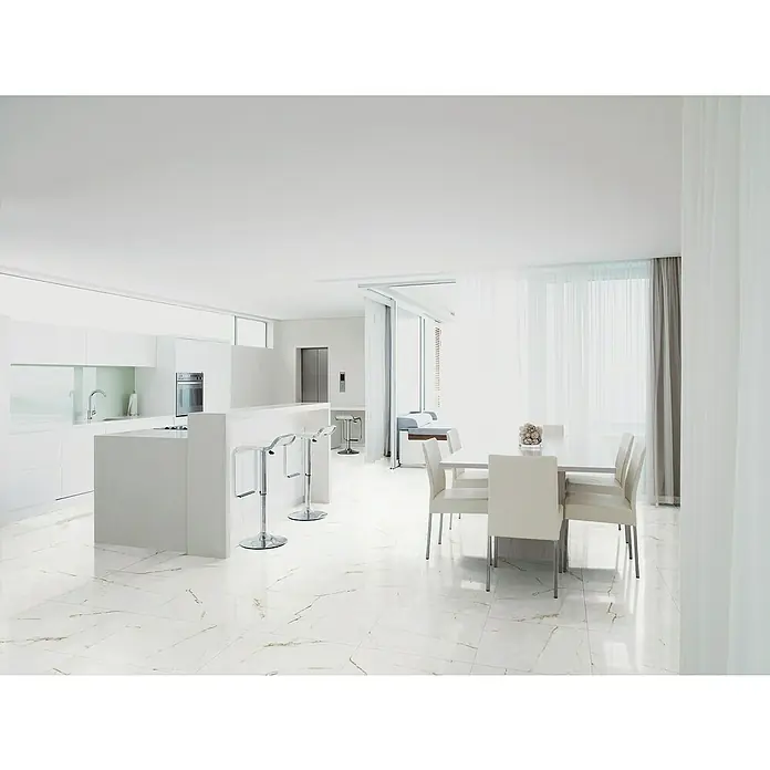 BHS Showroom Pavimento porcelánico Smart - 60 x 60 cm, Blanco - Foto ambiente