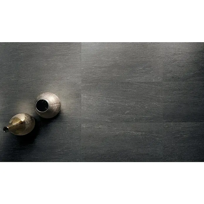 BHS Showroom Pavimento porcelánico Core - 30 x 60 cm, Negro, Rectificado, Efecto cemento - Foto ambiente