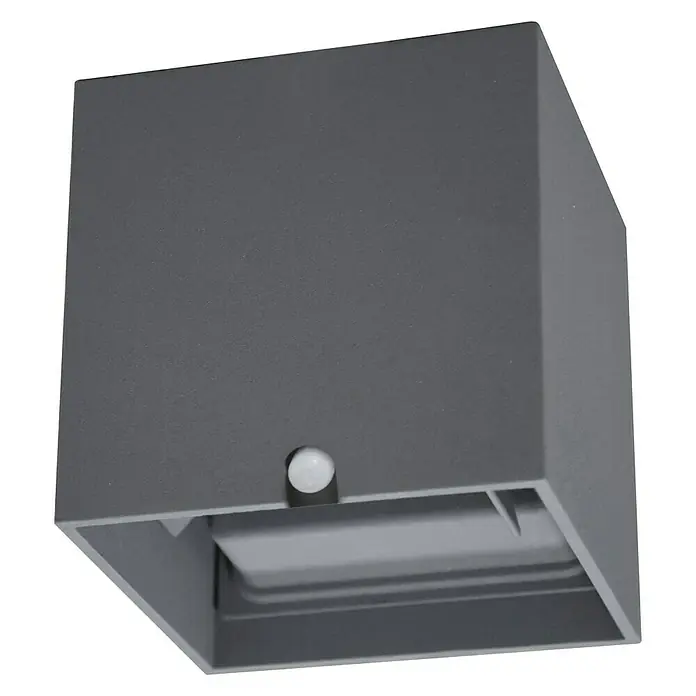 Starlux LED-Sensor-Außenwandleuchte Umea - 10 W, L x B x H: 10 x 10 x 10 cm, Anthrazit - Ansicht von unten