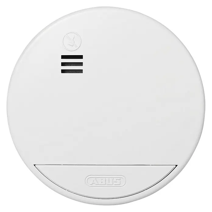 Abus Rauchwarnmelder RWM 90 - Durchmesser: 10,2 cm, Batterielaufzeit: Bis zu 5 Jahre, Alarmsignal: 85 dB - Ansicht von oben
