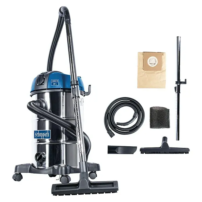 Scheppach Usisivač za mokro i suho usisavanje NTS30 Premium - 1.300 W, 30 l - Dijagonalni pogled