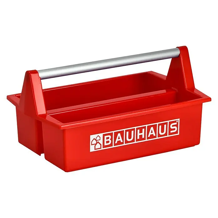 BAUHAUS Werkzeugträger Workboy - 42 x 25 x 12 cm, Ohne Werkzeug, 2 Unterteilungen - Diagonale Ansicht