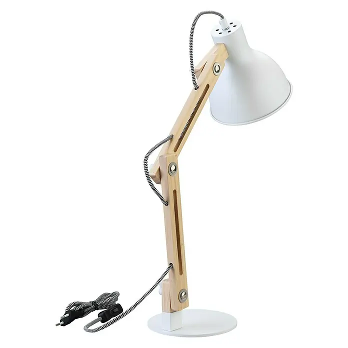 Tween Light Tischleuchte Wood - 40 W, L x B x H: 21 x 15,5 x 52 cm, Braun, E27 - Rückansicht