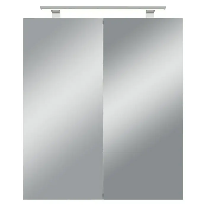 Camargue Espacio LED-Spiegelschrank - B x H: 80 x 90 cm, Mit Beleuchtung, Spanplatte - Vorderansicht
