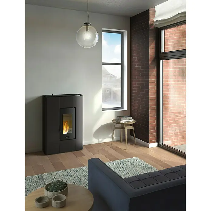 FreePoint Pelletofen Atrium - 5,2 kW, Raumheizvermögen: 67 - 125 m³, Anthrazit - Stimmungsaufnahme